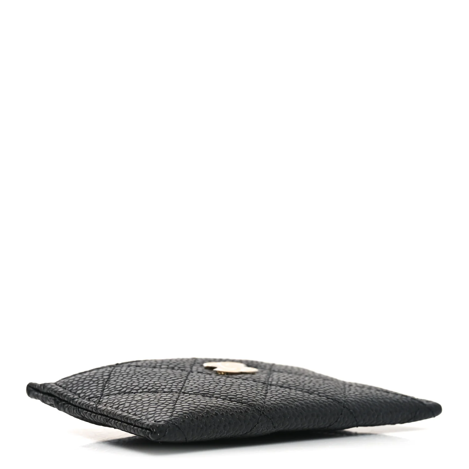 Caviar Quilted Card Holder Black - Image 3