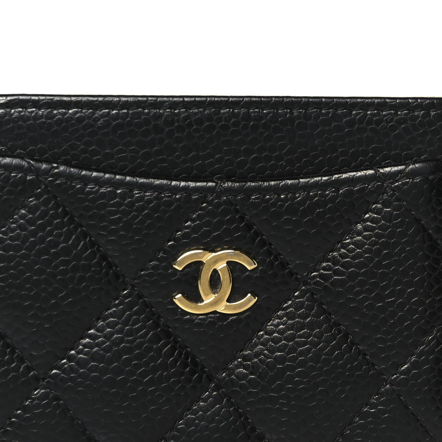 Caviar Quilted Card Holder Black - Image 8