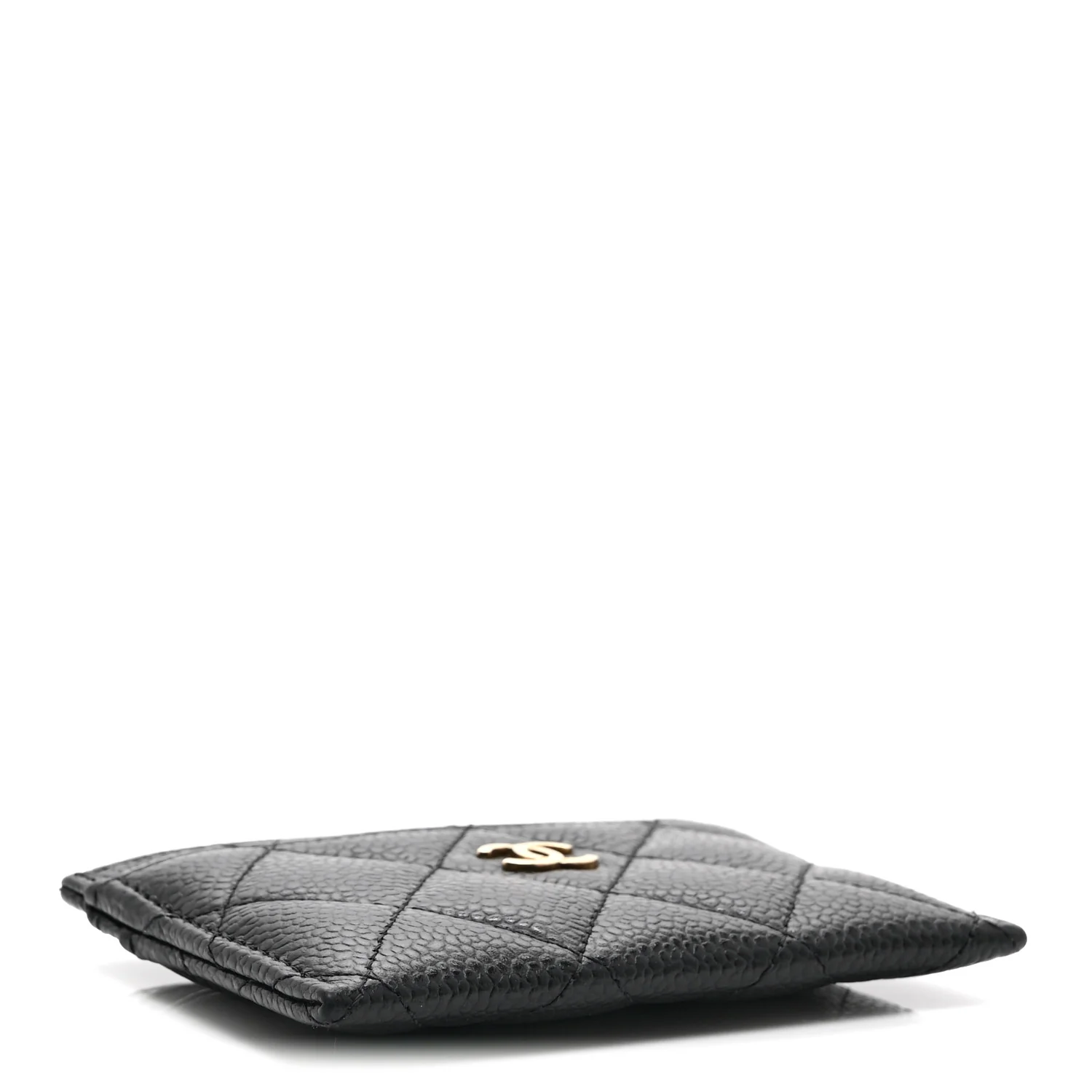 Caviar Quilted Card Holder Black - Image 4
