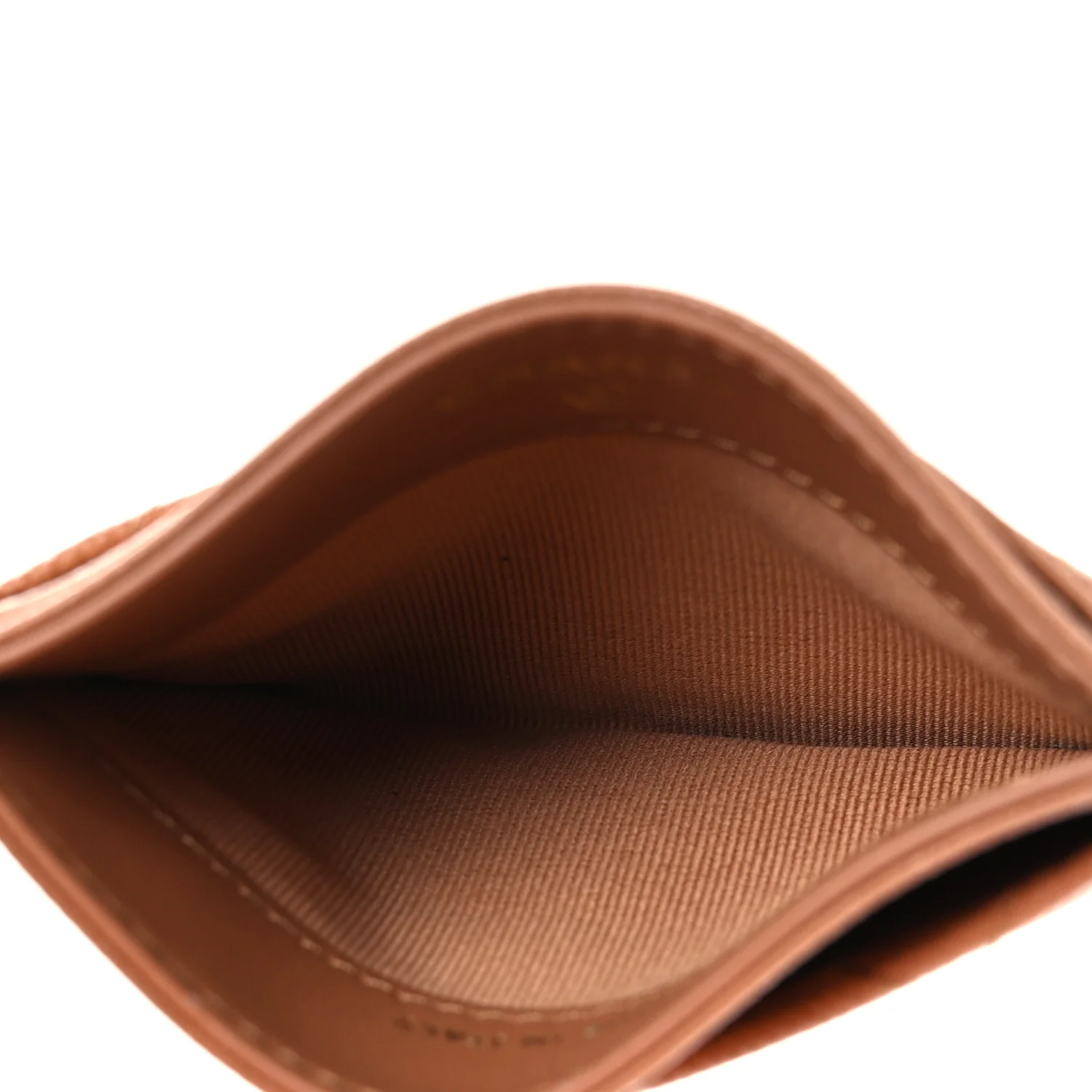 Caviar Quilted Card Holder Dark Beige - Image 5