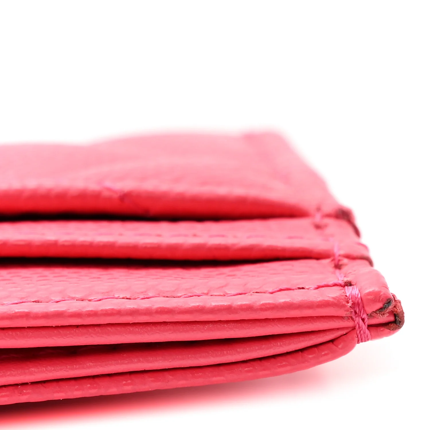 Caviar Quilted Card Holder Dark Pink - Image 9