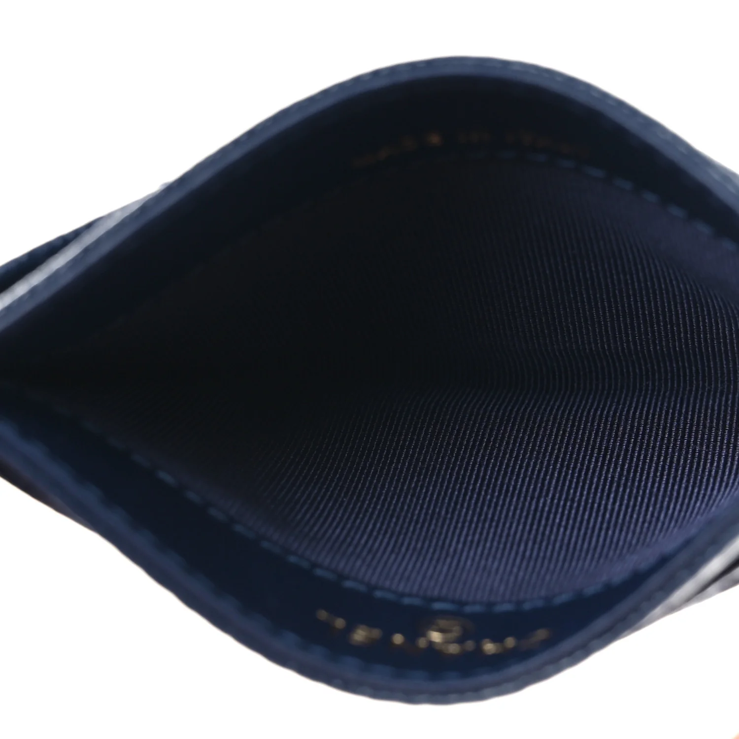 Caviar Quilted Card Holder Navy - Image 5