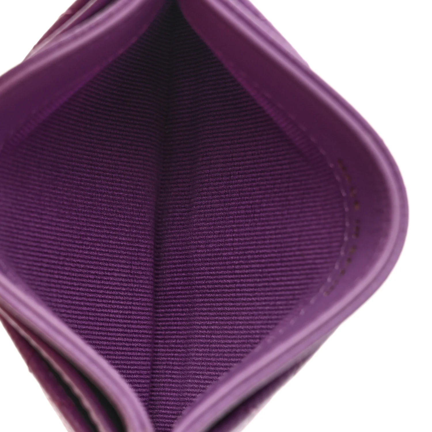 Caviar Quilted Card Holder Purple - Image 6