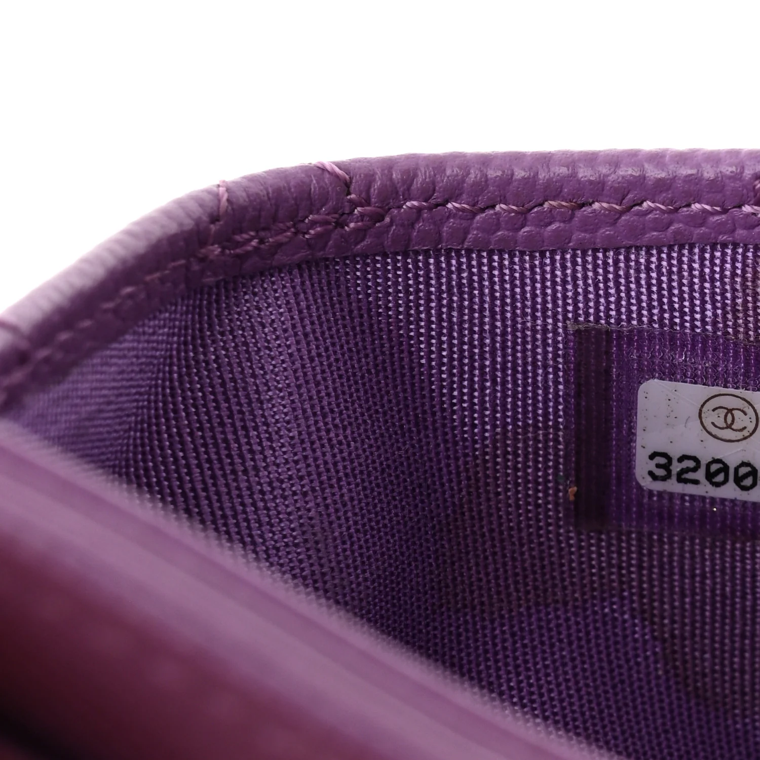 Caviar Quilted Card Holder Purple - Image 8