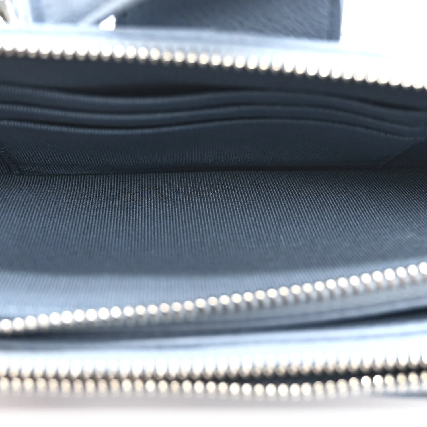 Caviar Quilted CC Box Clutch With Chain Blue - Image 4