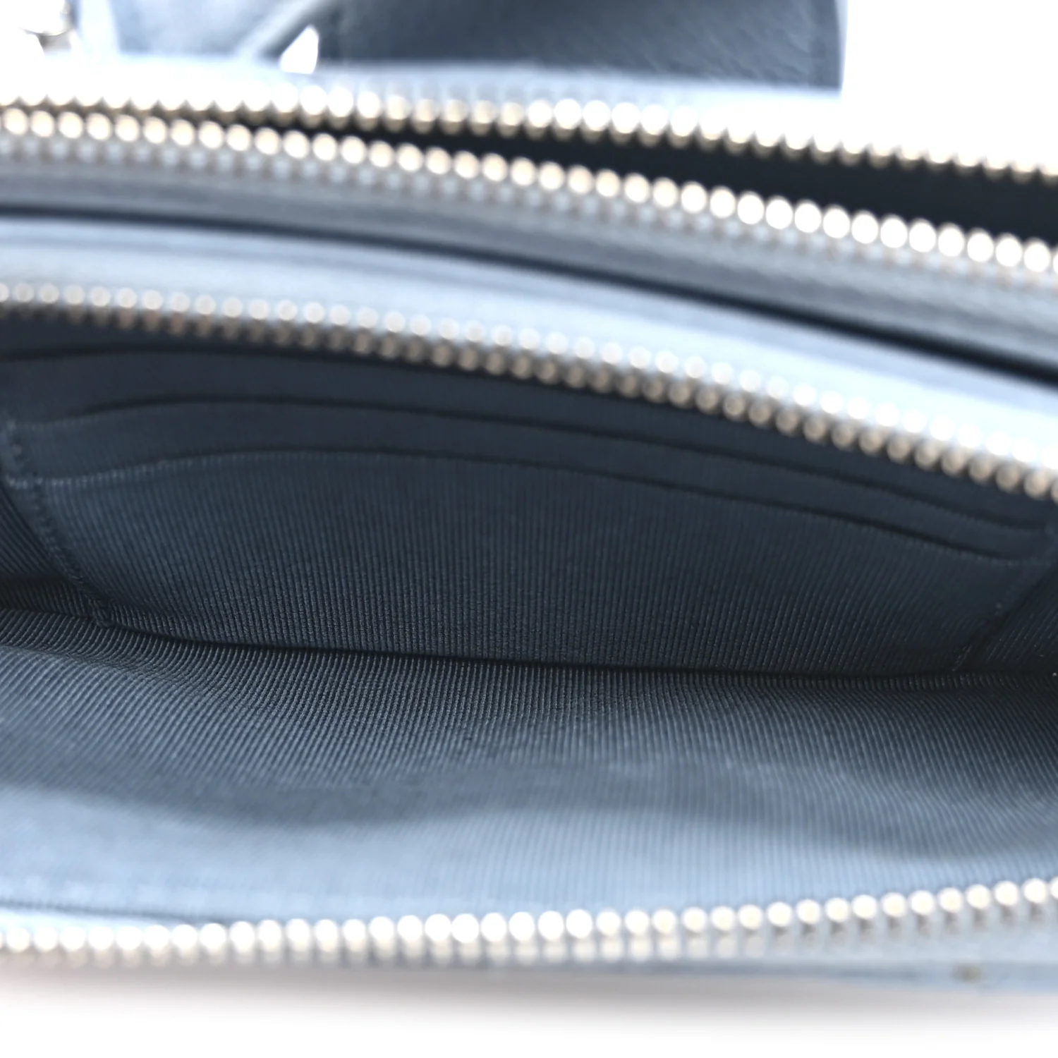 Caviar Quilted CC Box Clutch With Chain Blue - Image 6