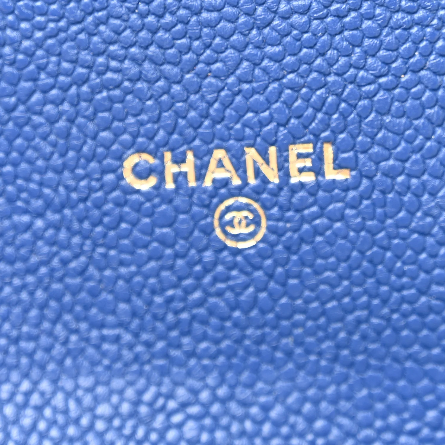 Caviar Quilted CC Box Gusset Flap Wallet Blue - Image 6