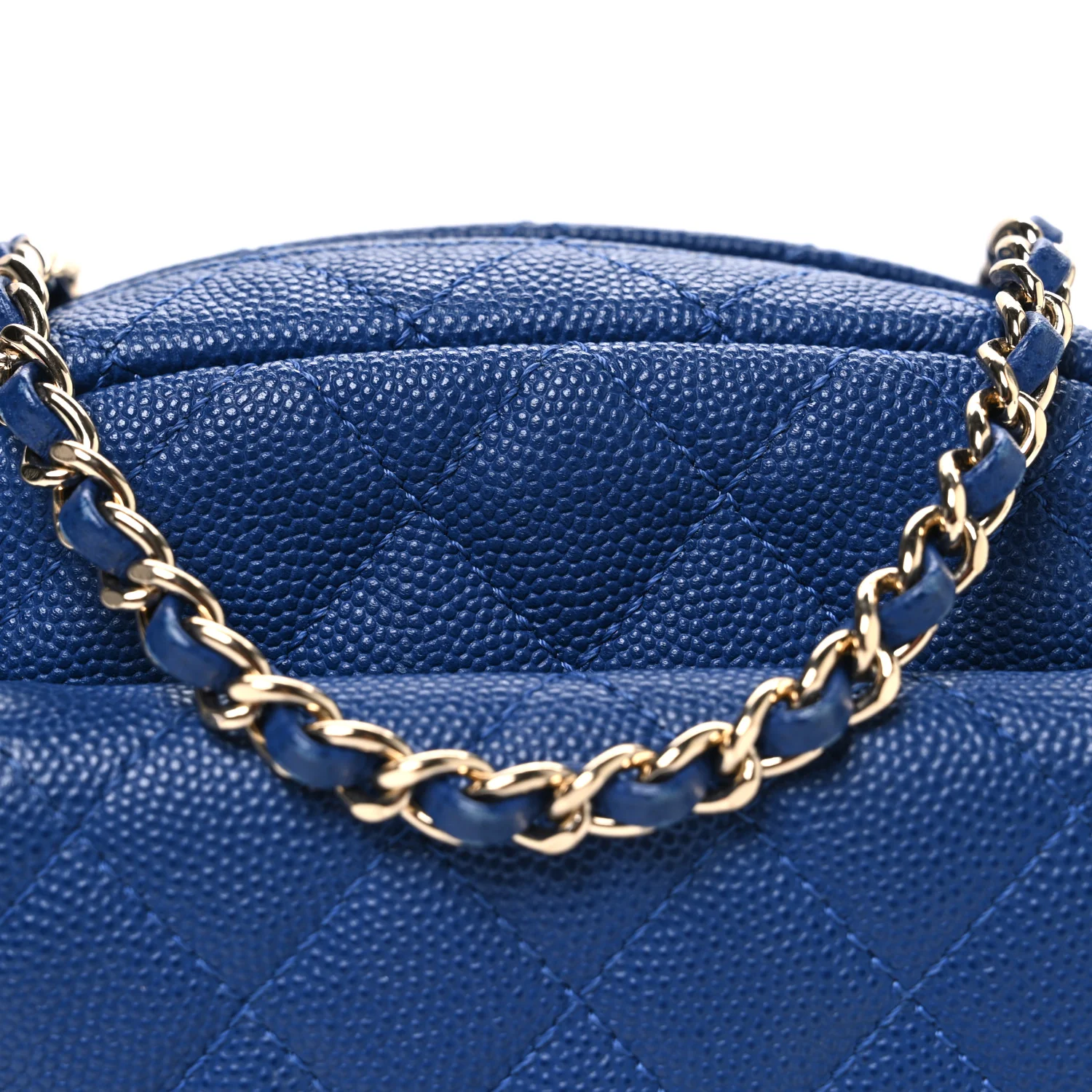 Caviar Quilted CC Day Camera Case Blue - Image 8