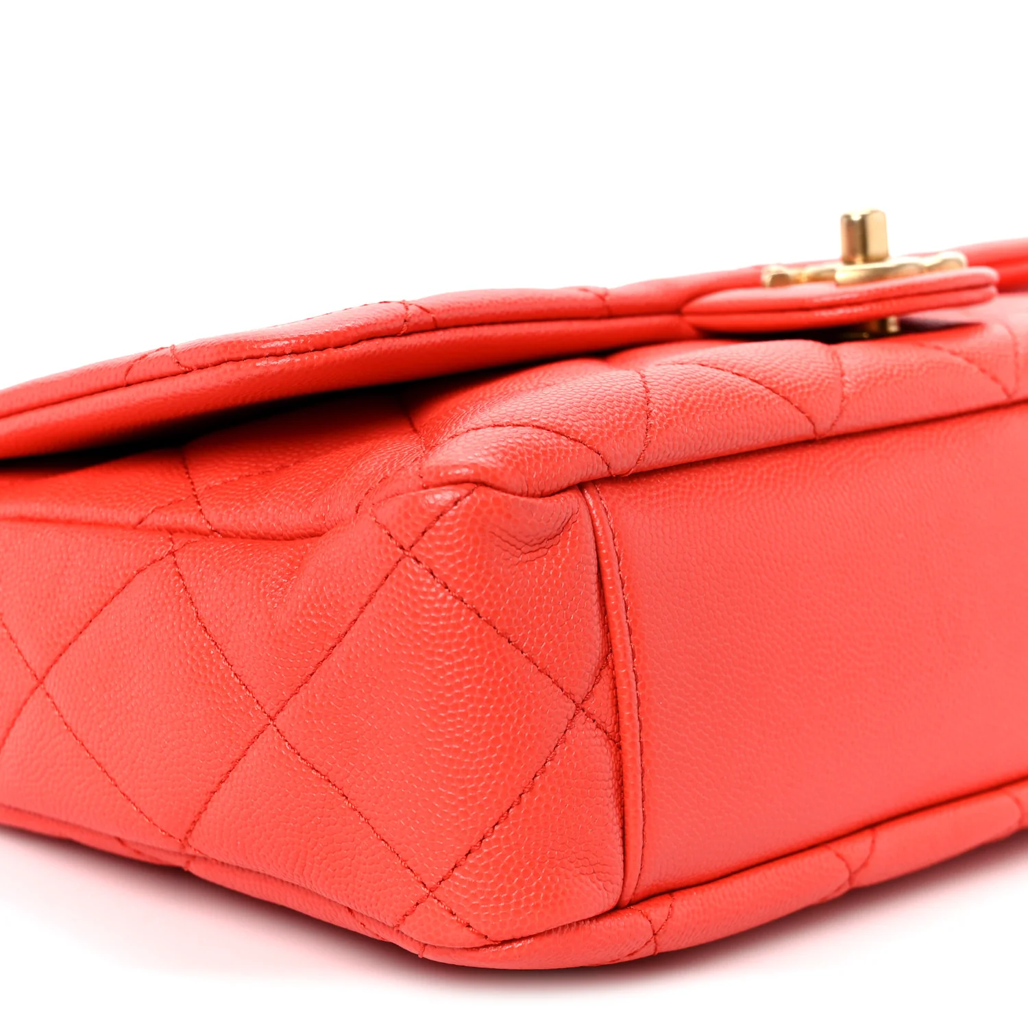 Caviar Quilted CC Melody Single Flap Orange - Image 10