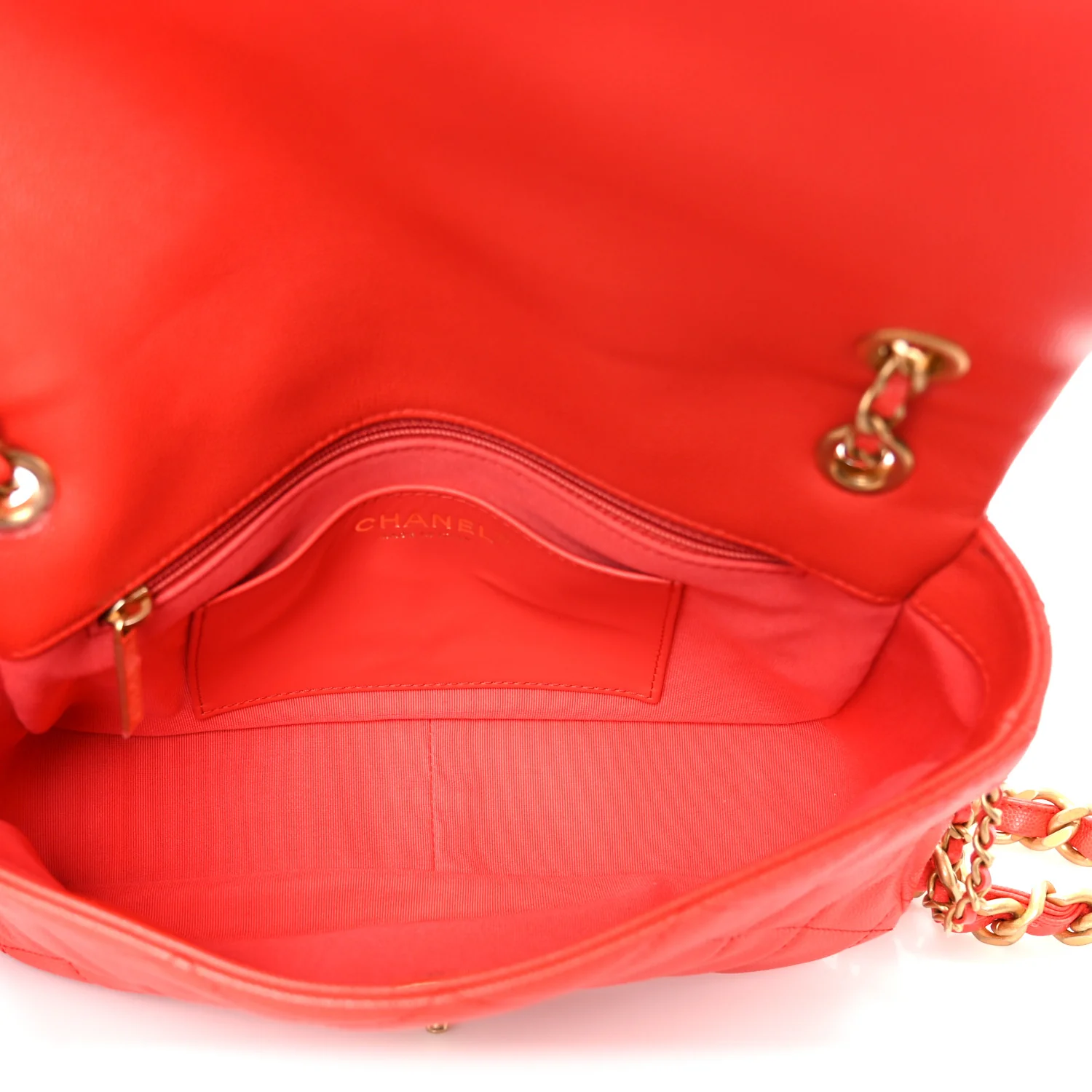 Caviar Quilted CC Melody Single Flap Orange - Image 5