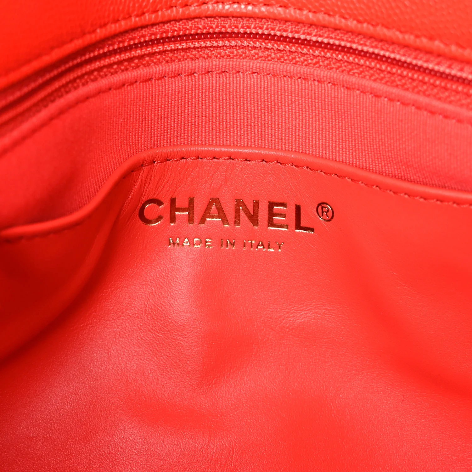 Caviar Quilted CC Melody Single Flap Orange - Image 6
