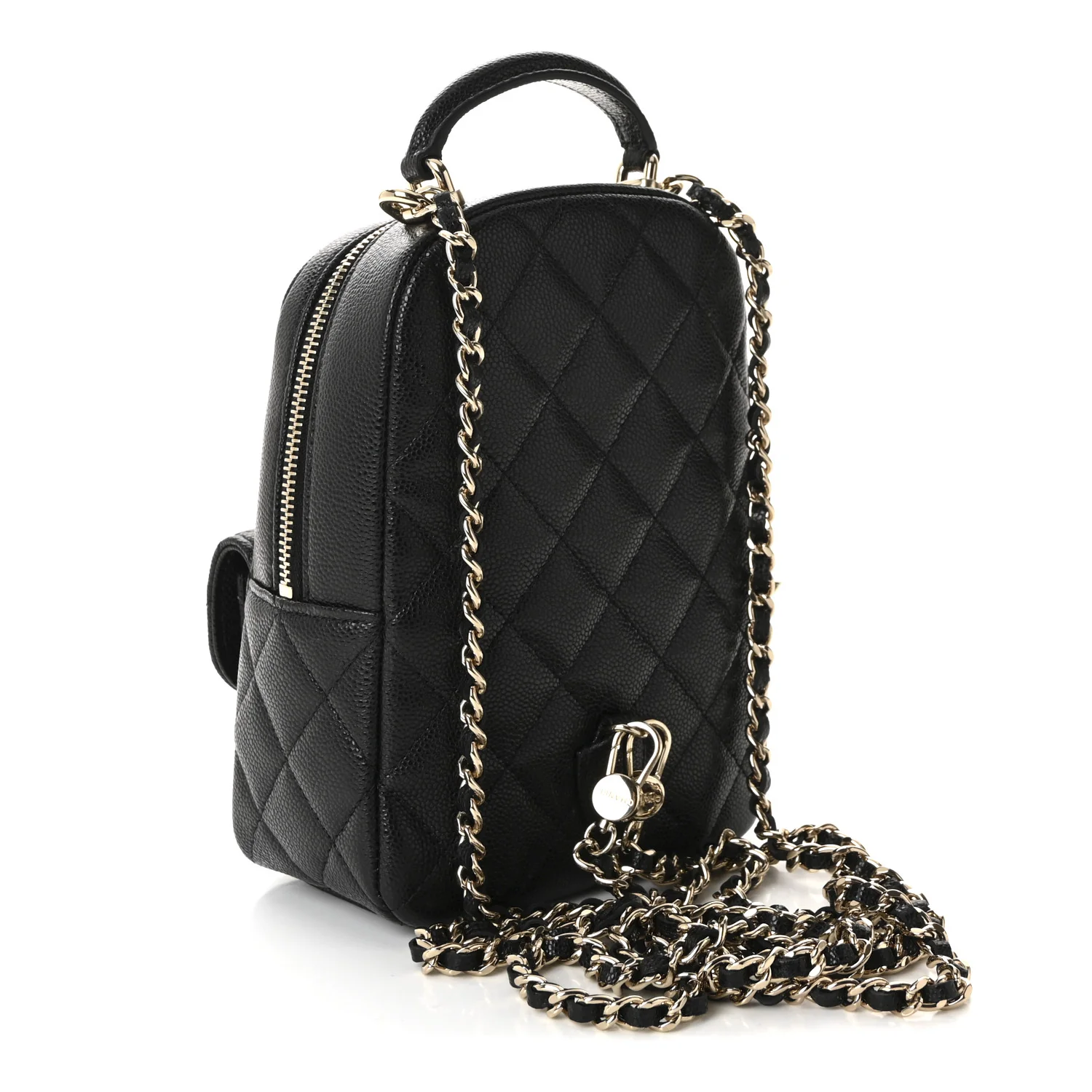 Caviar Quilted CC Mini Classic Backpack Black - Image 3
