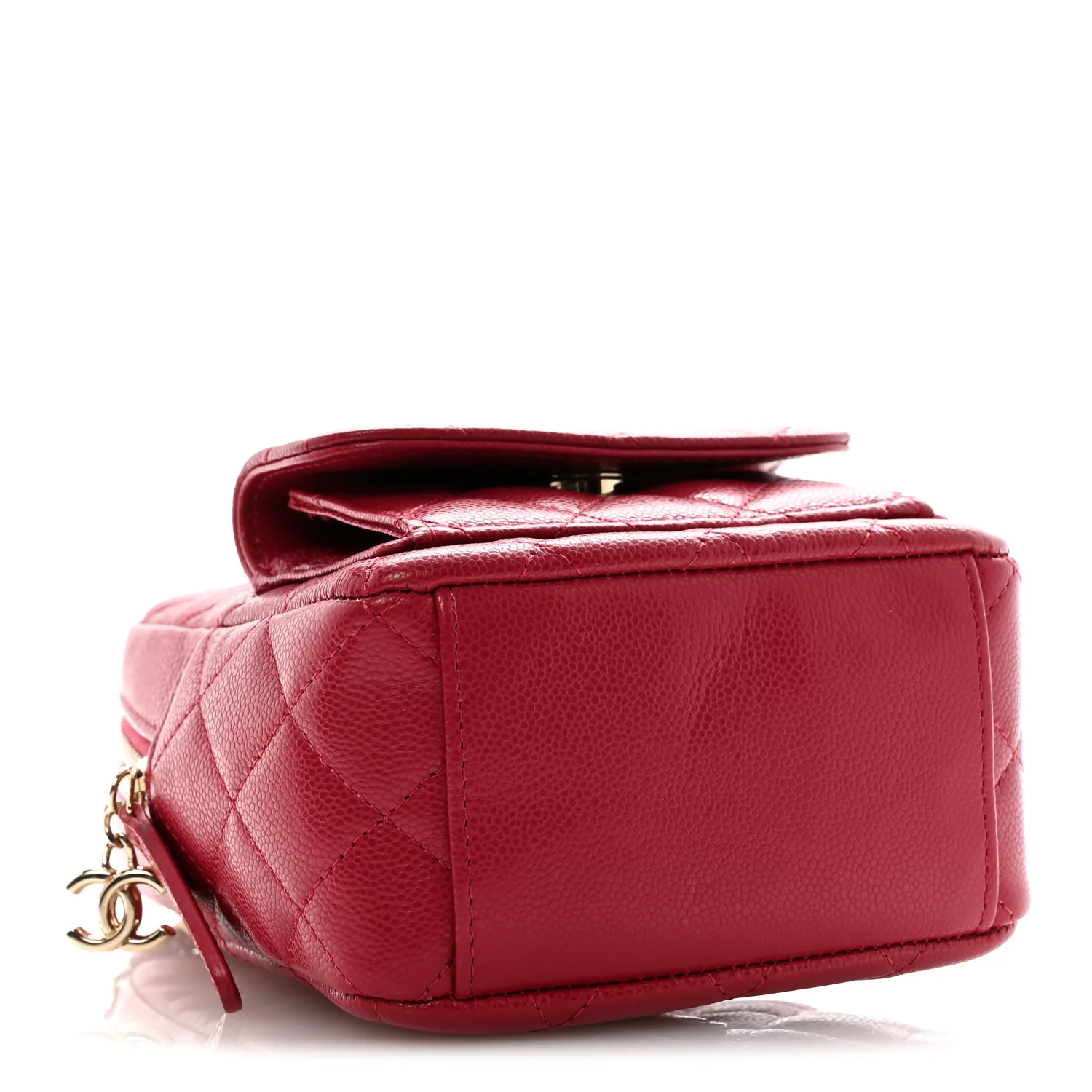 Caviar Quilted CC Mini Classic Backpack Dark Red - Image 4