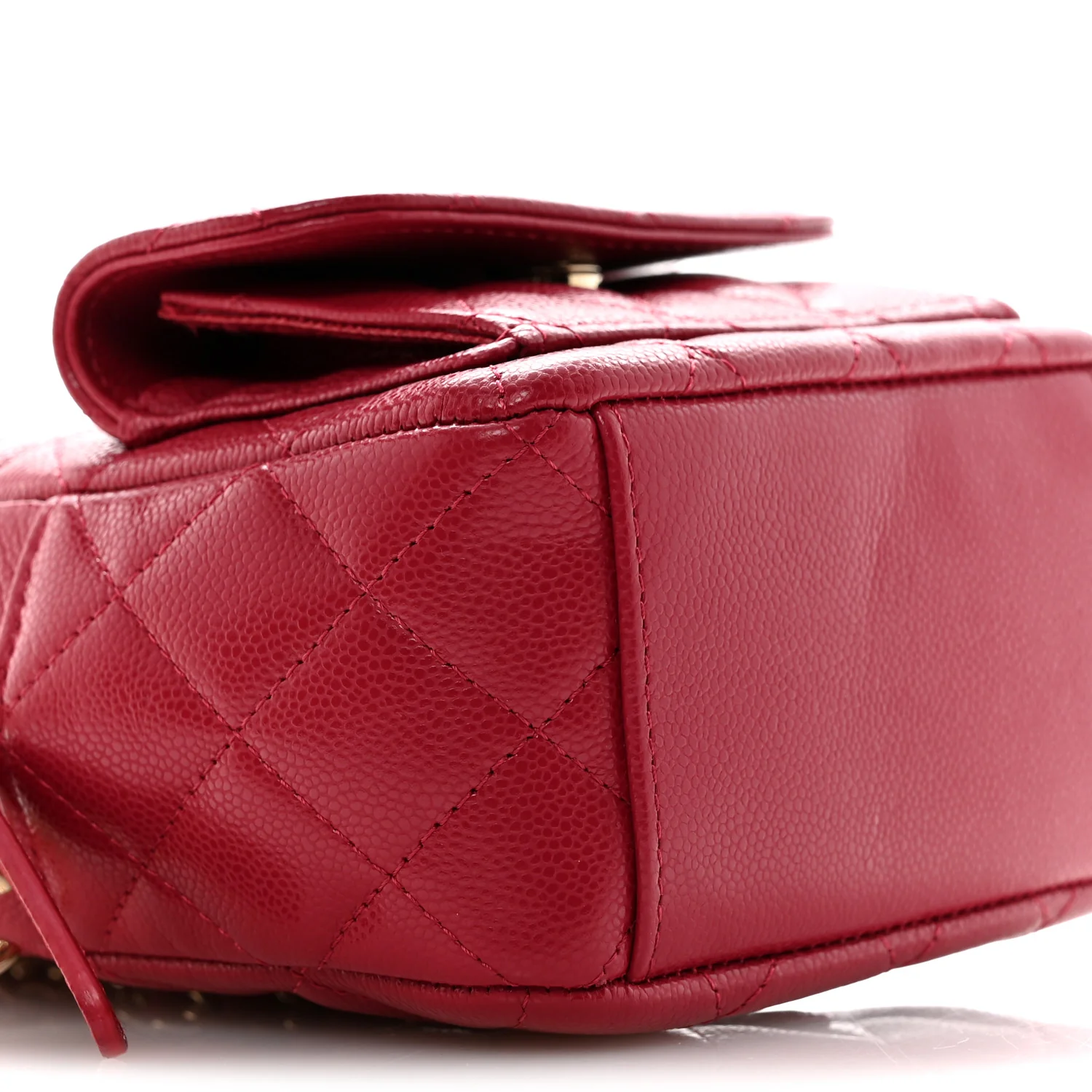 Caviar Quilted CC Mini Classic Backpack Dark Red - Image 9