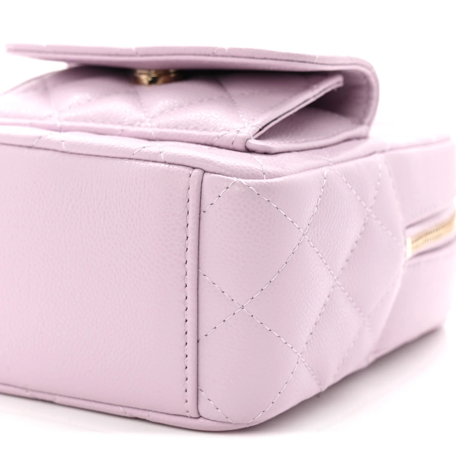 Caviar Quilted CC Mini Classic Backpack Light Purple - Image 10