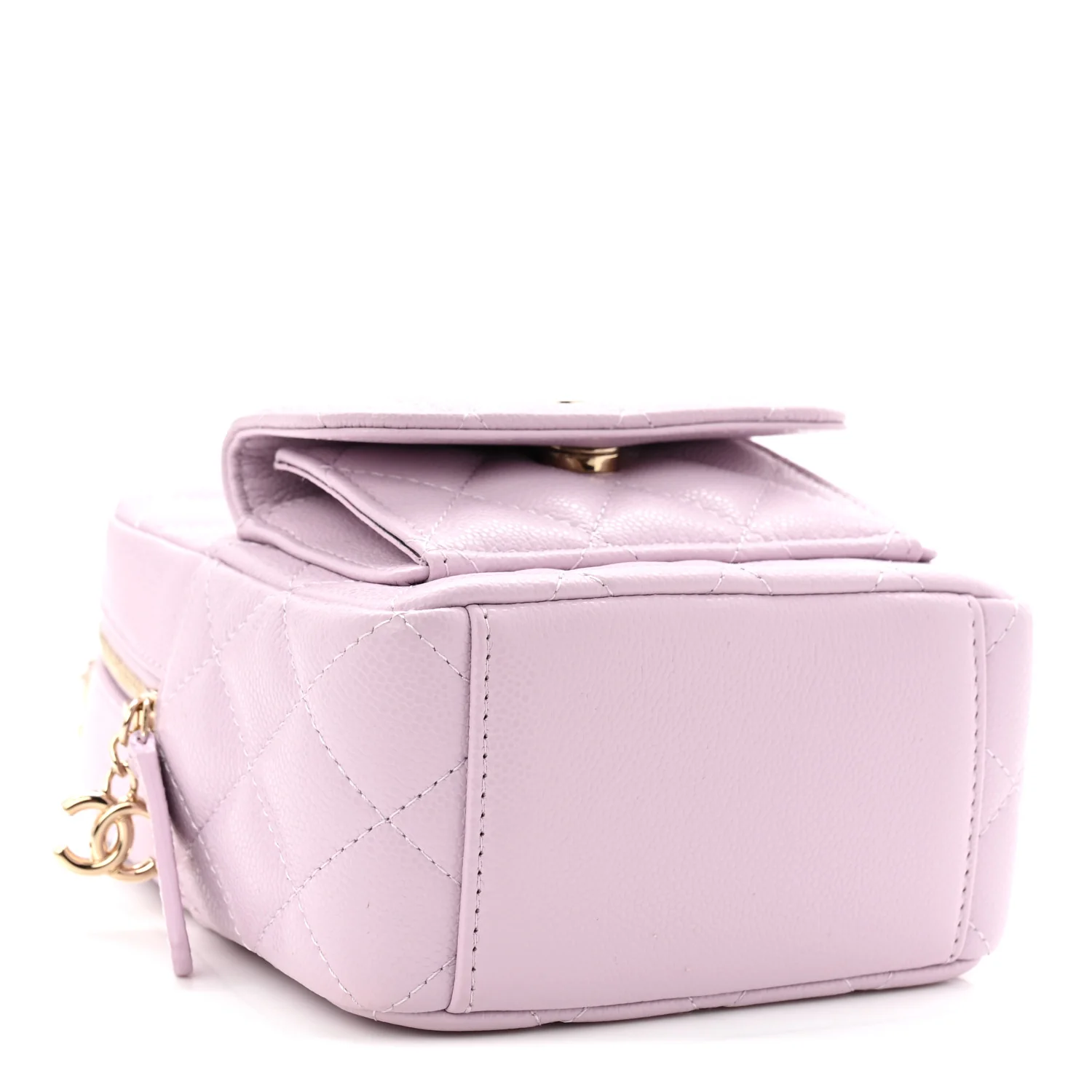 Caviar Quilted CC Mini Classic Backpack Light Purple - Image 4