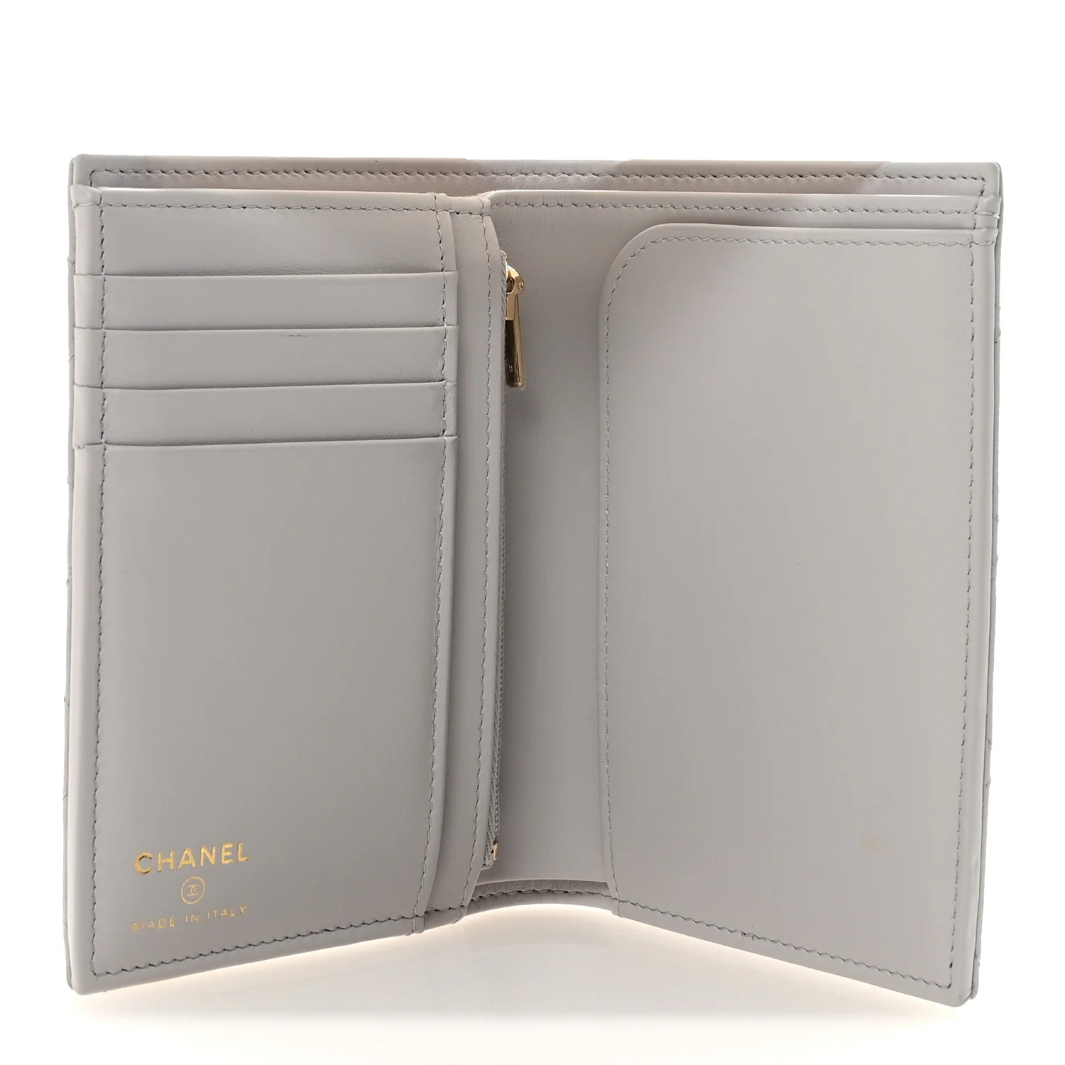 Caviar Quilted CC Passport Holder Grey - Image 5