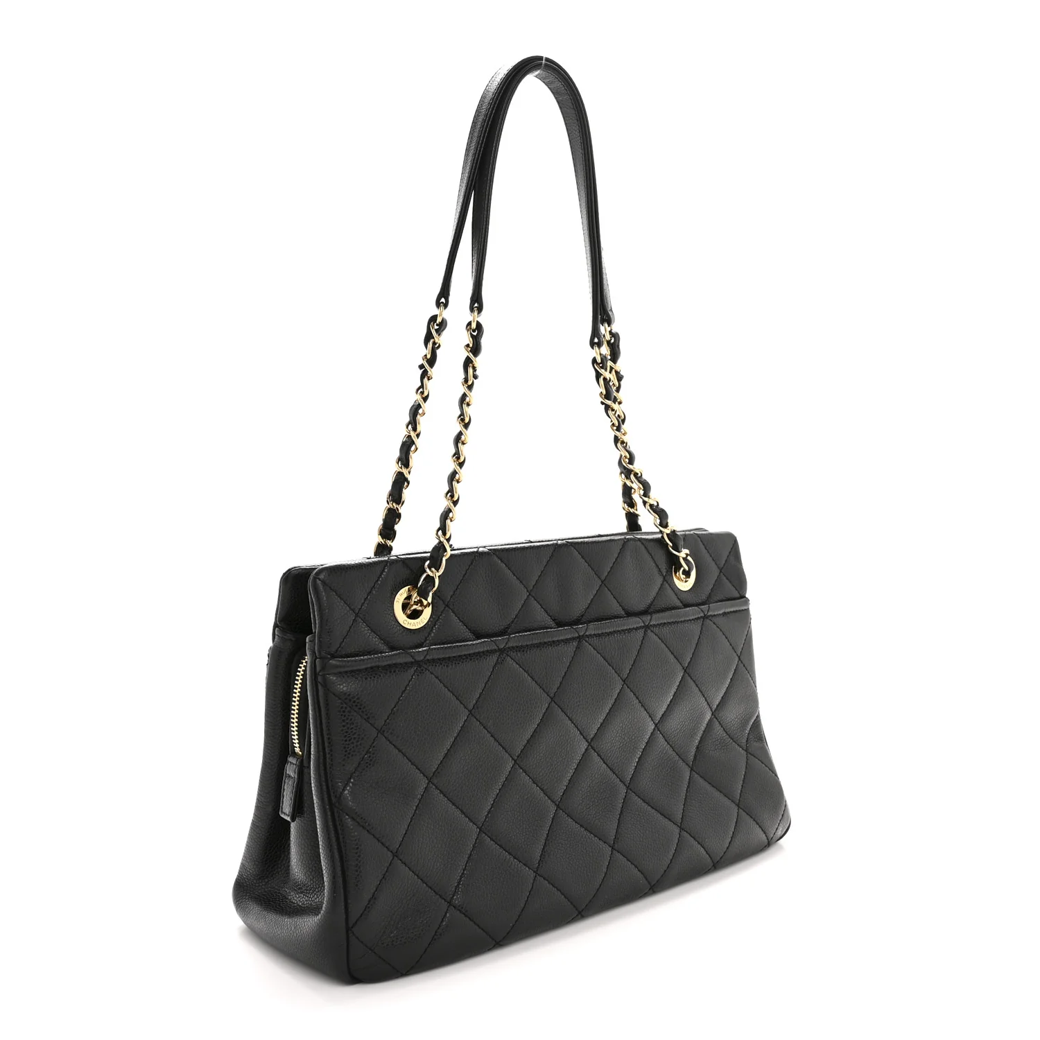 Caviar Quilted CC Timeless Soft Tote Black - Image 3