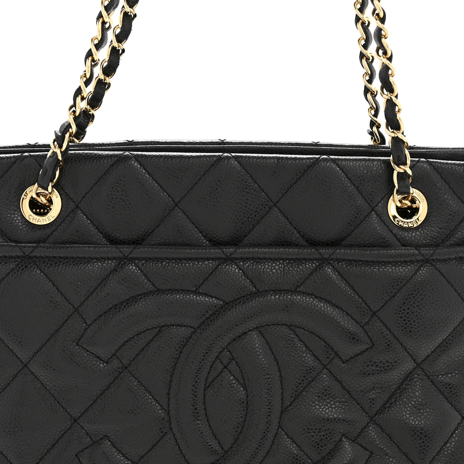 Caviar Quilted CC Timeless Soft Tote Black - Image 8