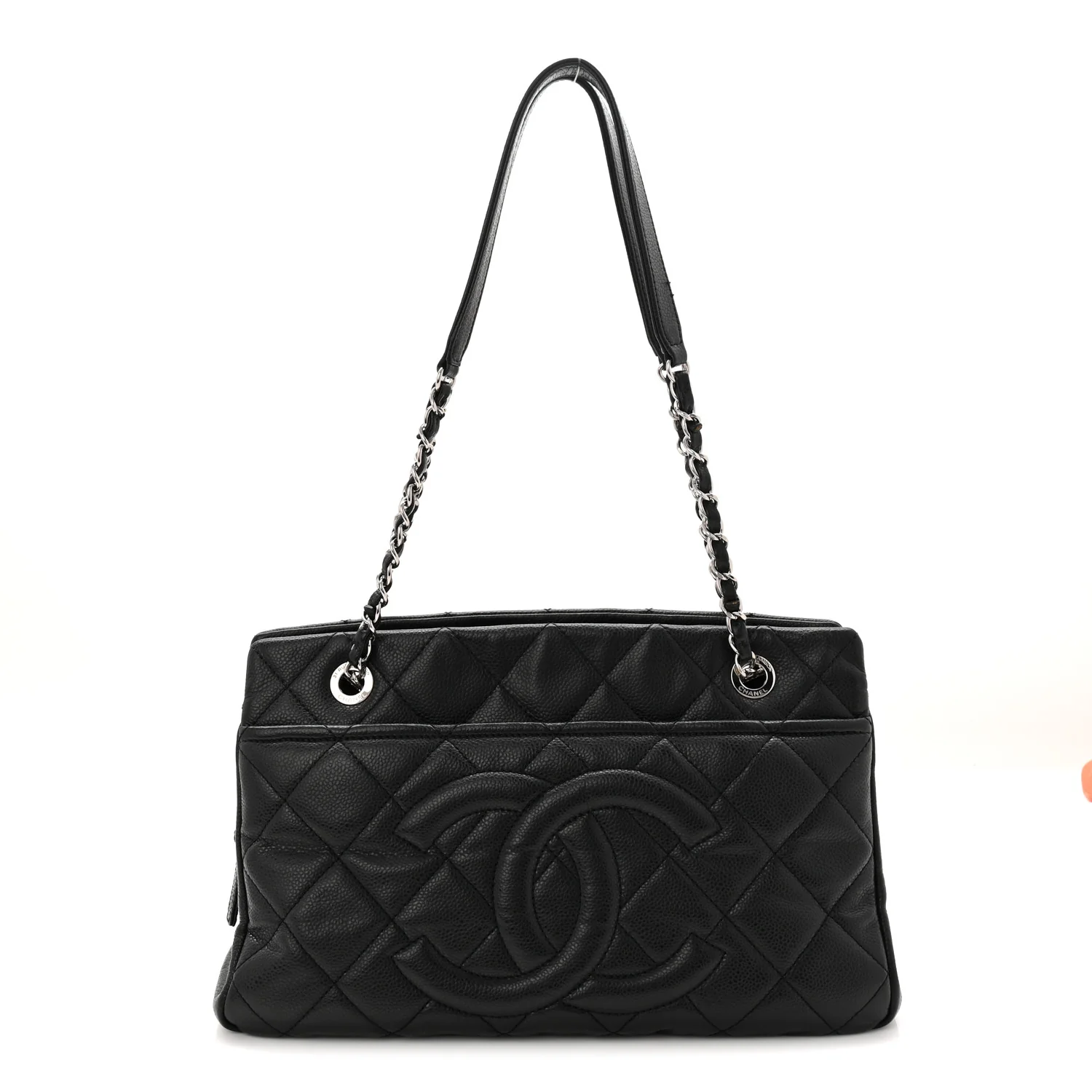 Caviar Quilted CC Timeless Soft Tote Black