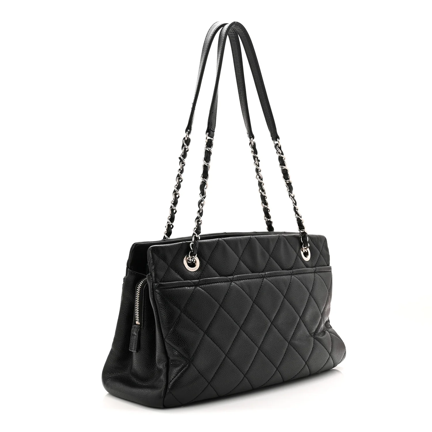 Caviar Quilted CC Timeless Soft Tote Black - Image 3