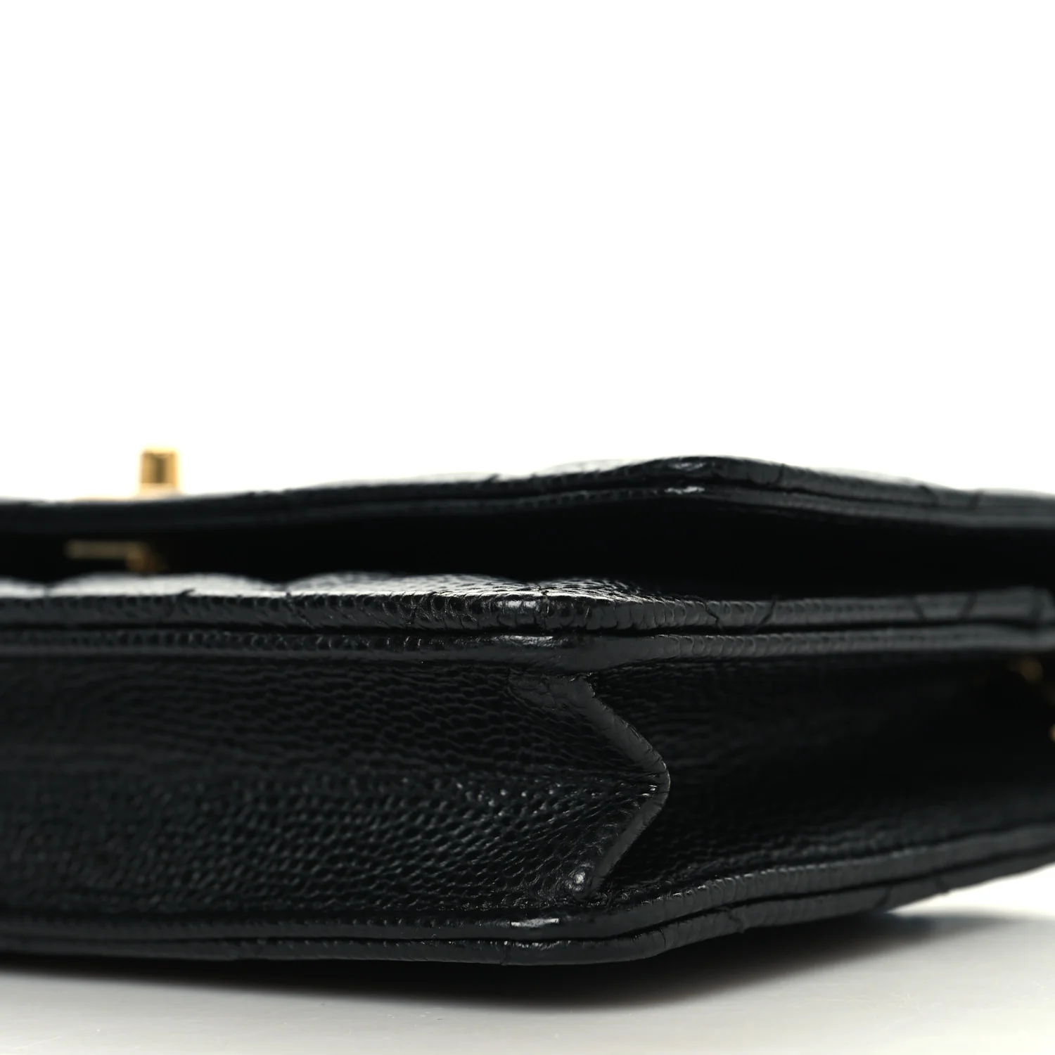 Caviar Quilted CC Turnlock Wallet On Chain WOC Black - Image 11