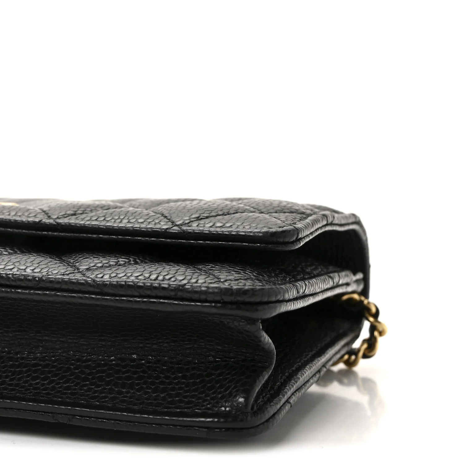 Caviar Quilted CC Turnlock Wallet On Chain WOC Black - Image 11