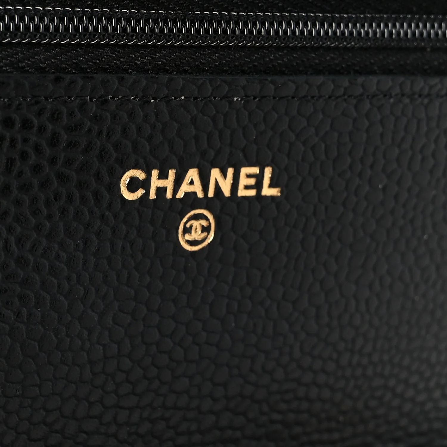 Caviar Quilted CC Turnlock Wallet On Chain WOC Black - Image 6