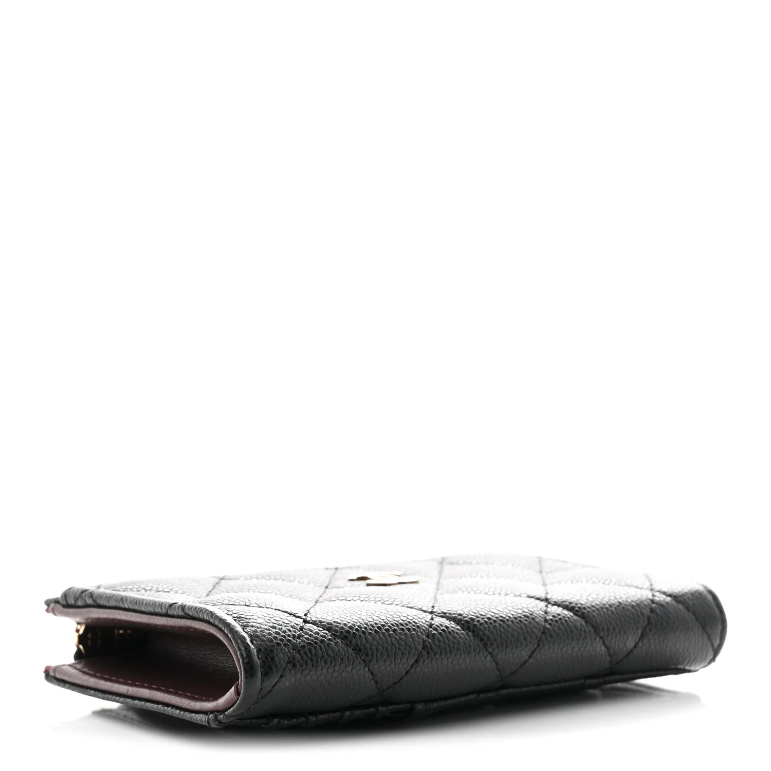 Caviar Quilted CC Zip Around Card Holder Black - Image 4