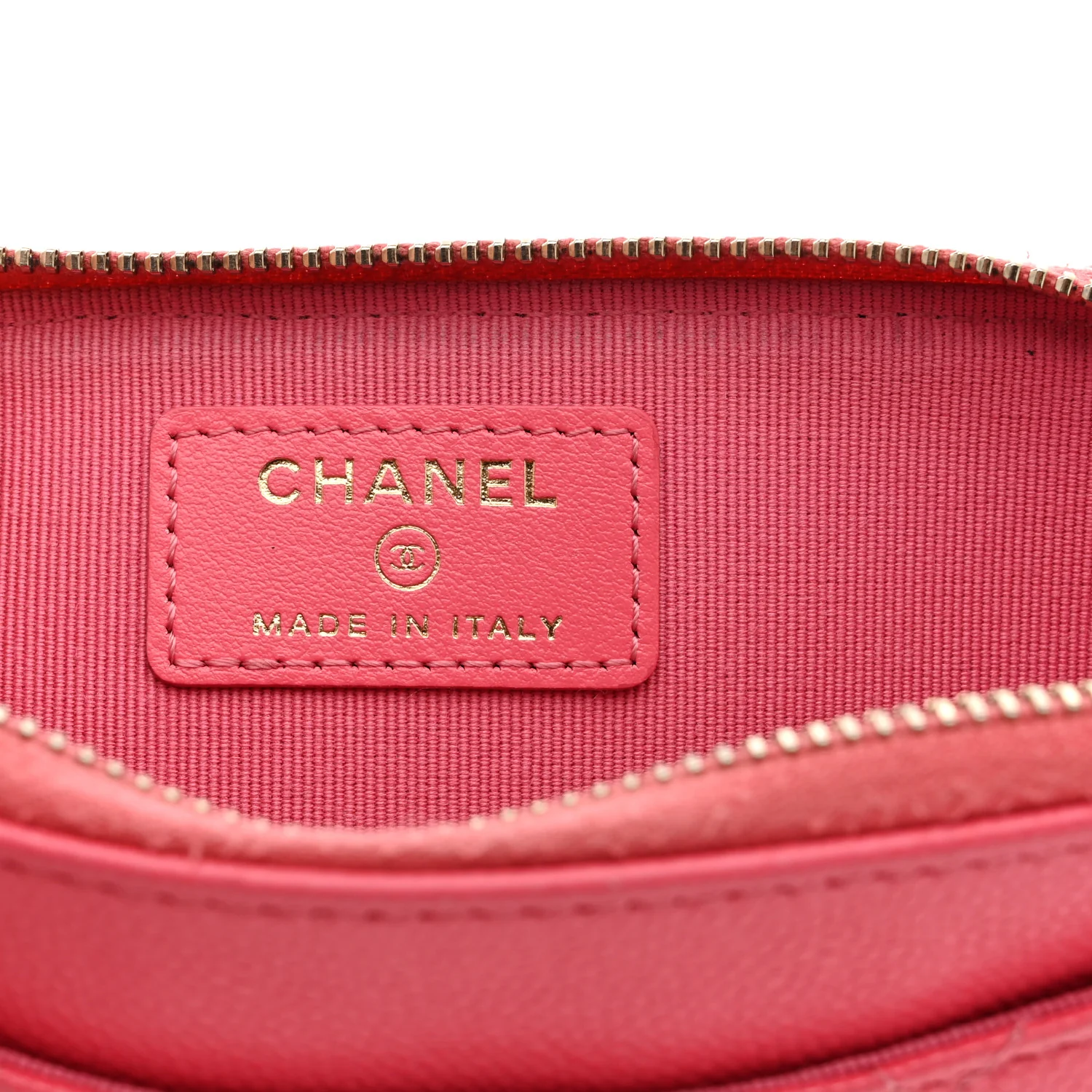 Caviar Quilted CC Zip Around Card Holder Pink - Image 6