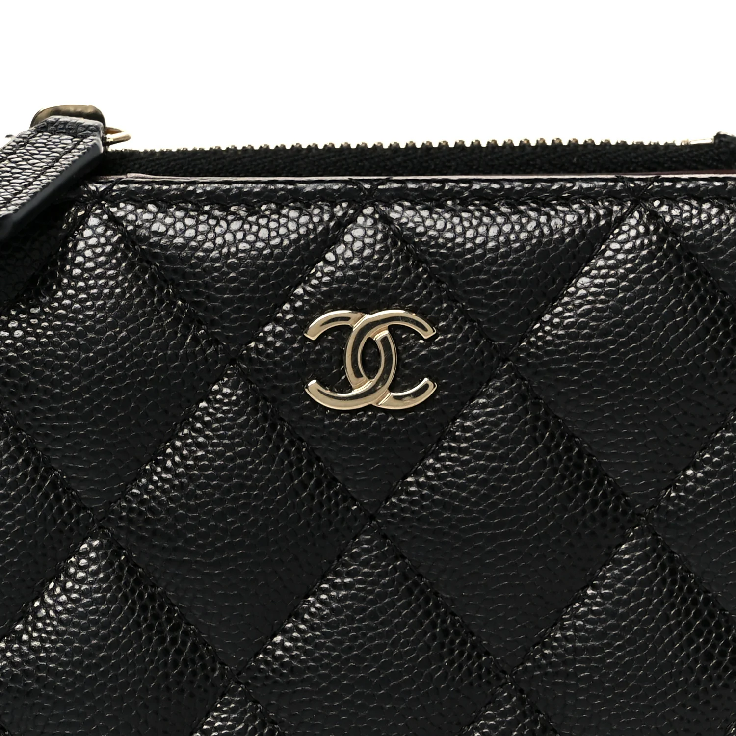 Caviar Quilted CC Zip Compact Wallet Black - Image 10