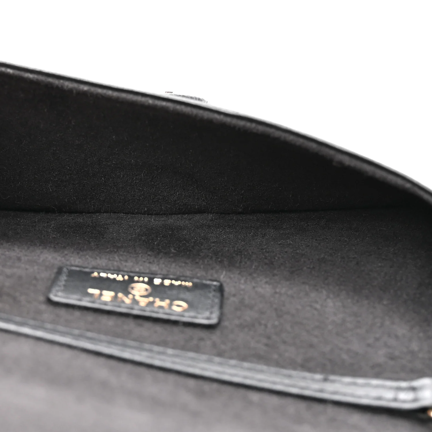 Caviar Quilted Chain Glasses Case Black - Image 5