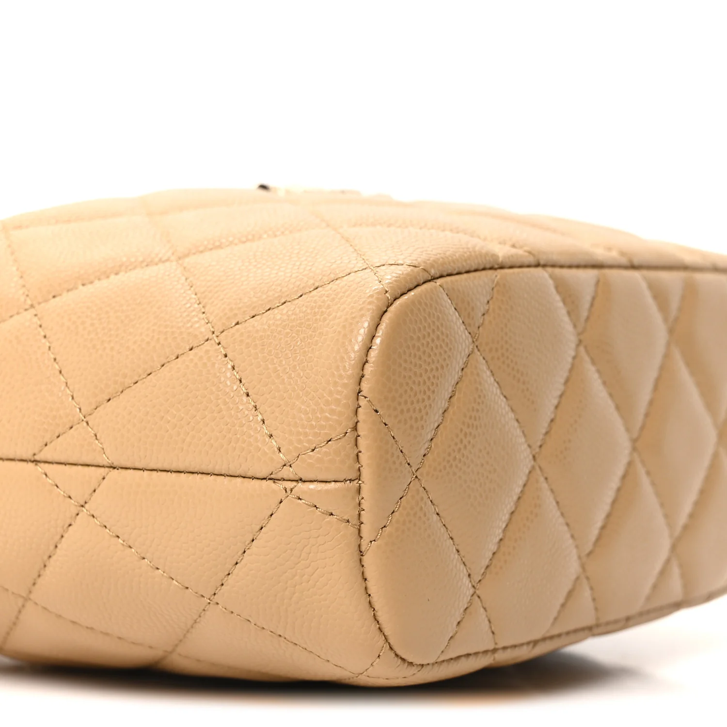 Caviar Quilted Chain Hobo Dark Beige - Image 17