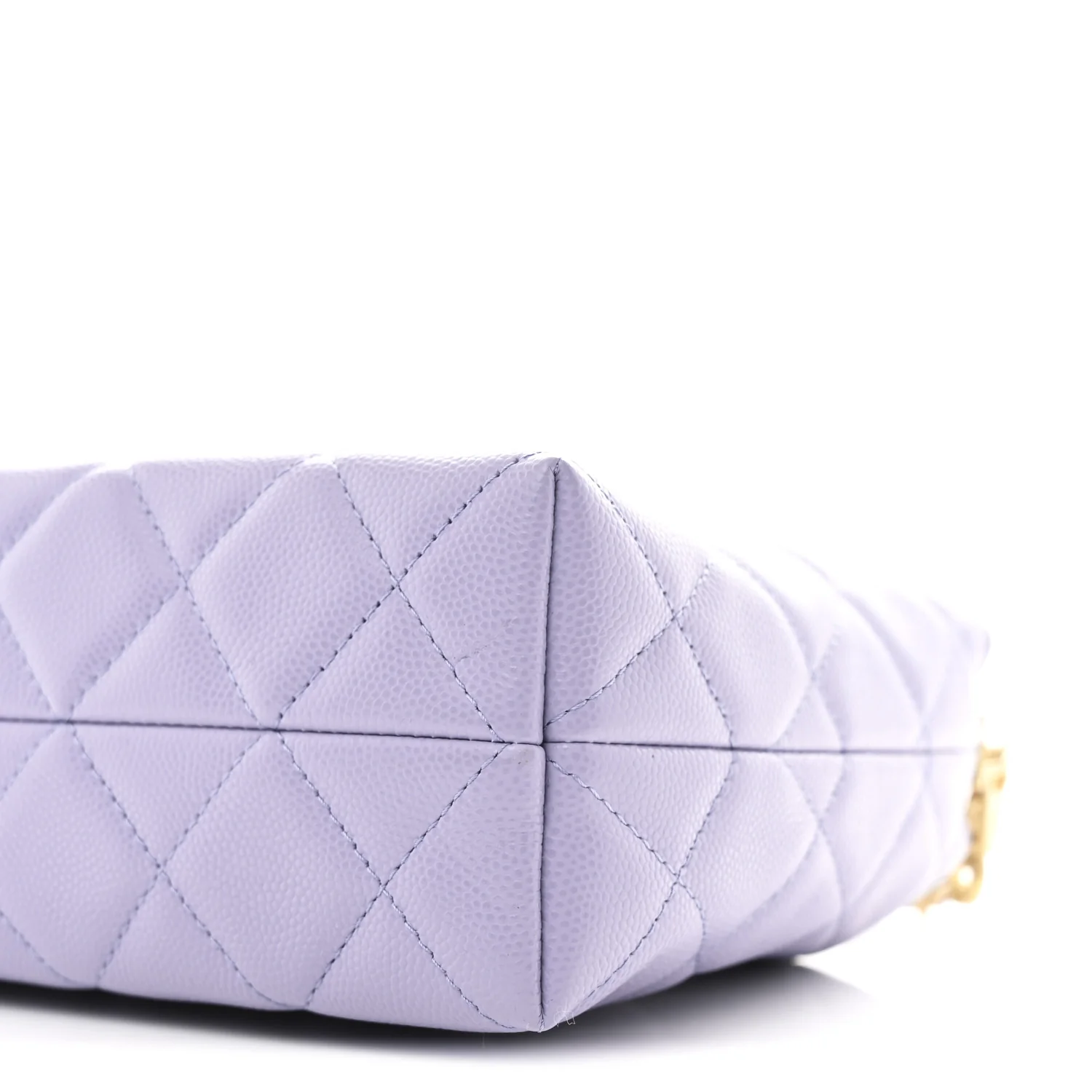 Caviar Quilted Chanel Way Clutch With Chain Light Purple - Image 10