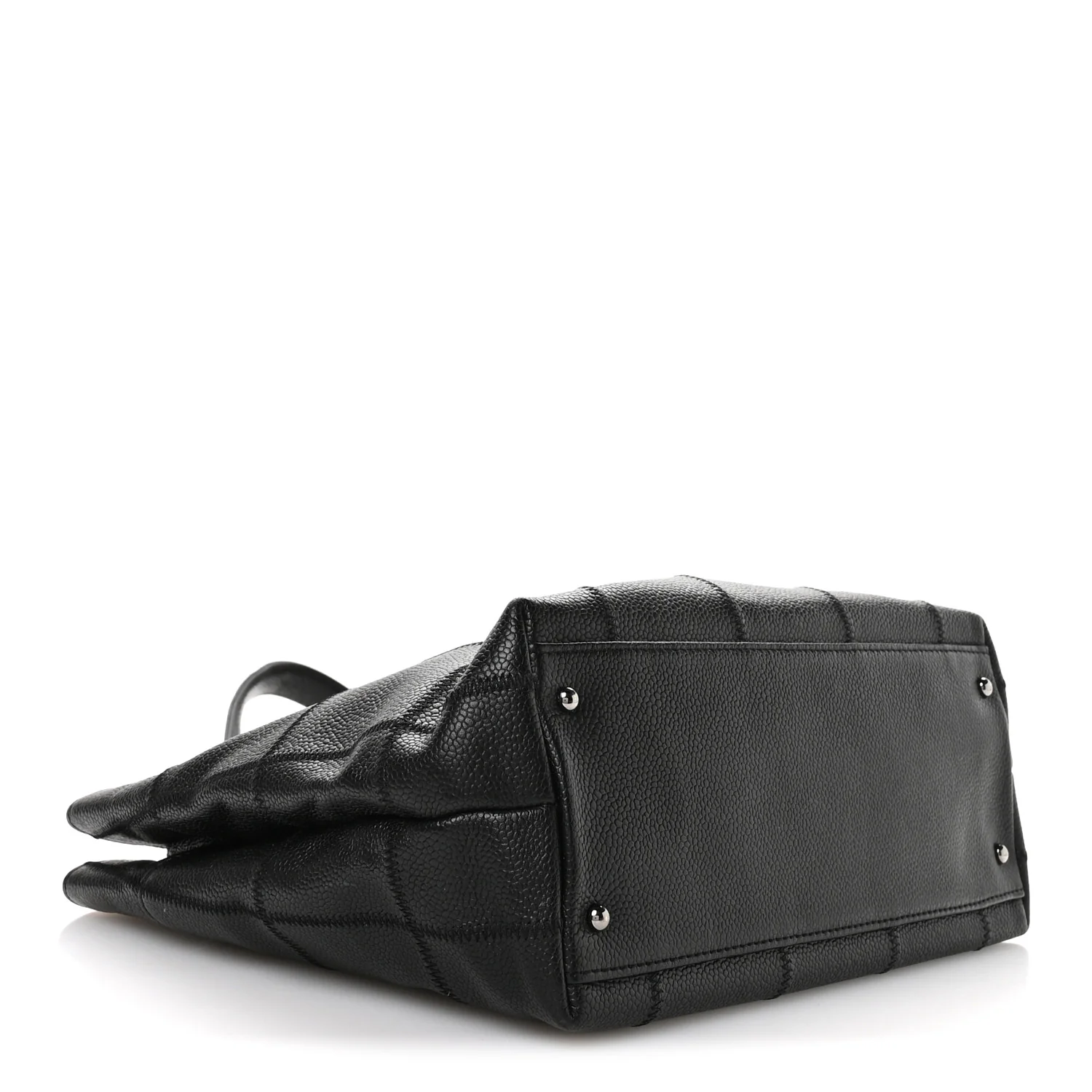 Caviar Quilted Chocolate Bar Tote Black - Image 4