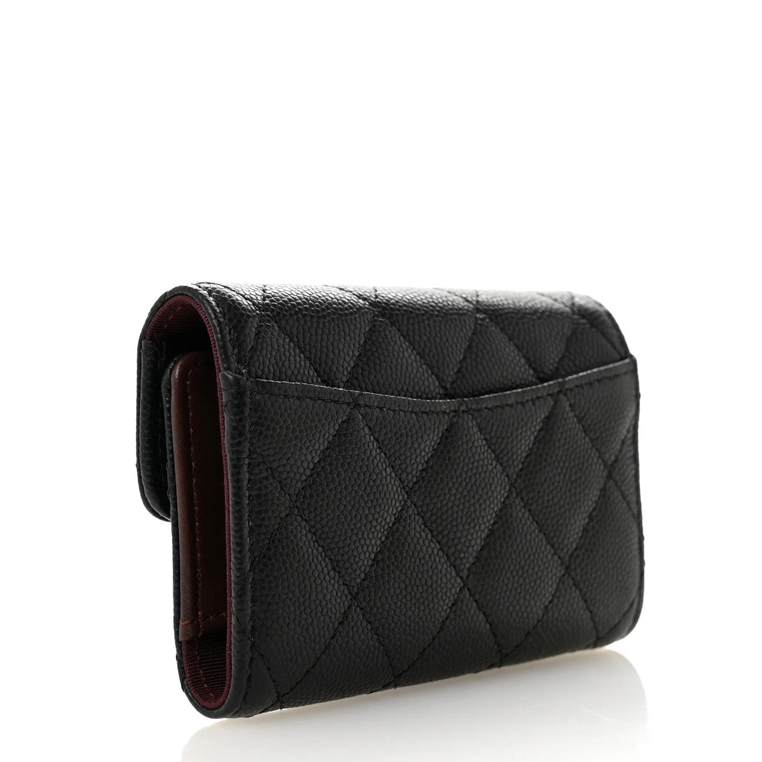 Caviar Quilted Classic 4 Key Holder Wallet Black - Image 3