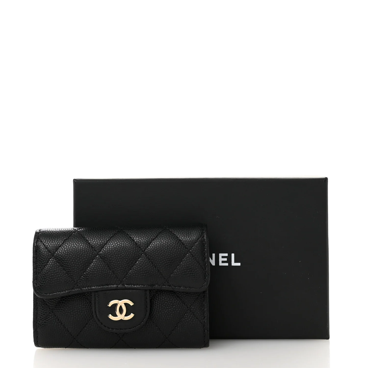 Caviar Quilted Classic 4 Key Holder Wallet Black - Image 9