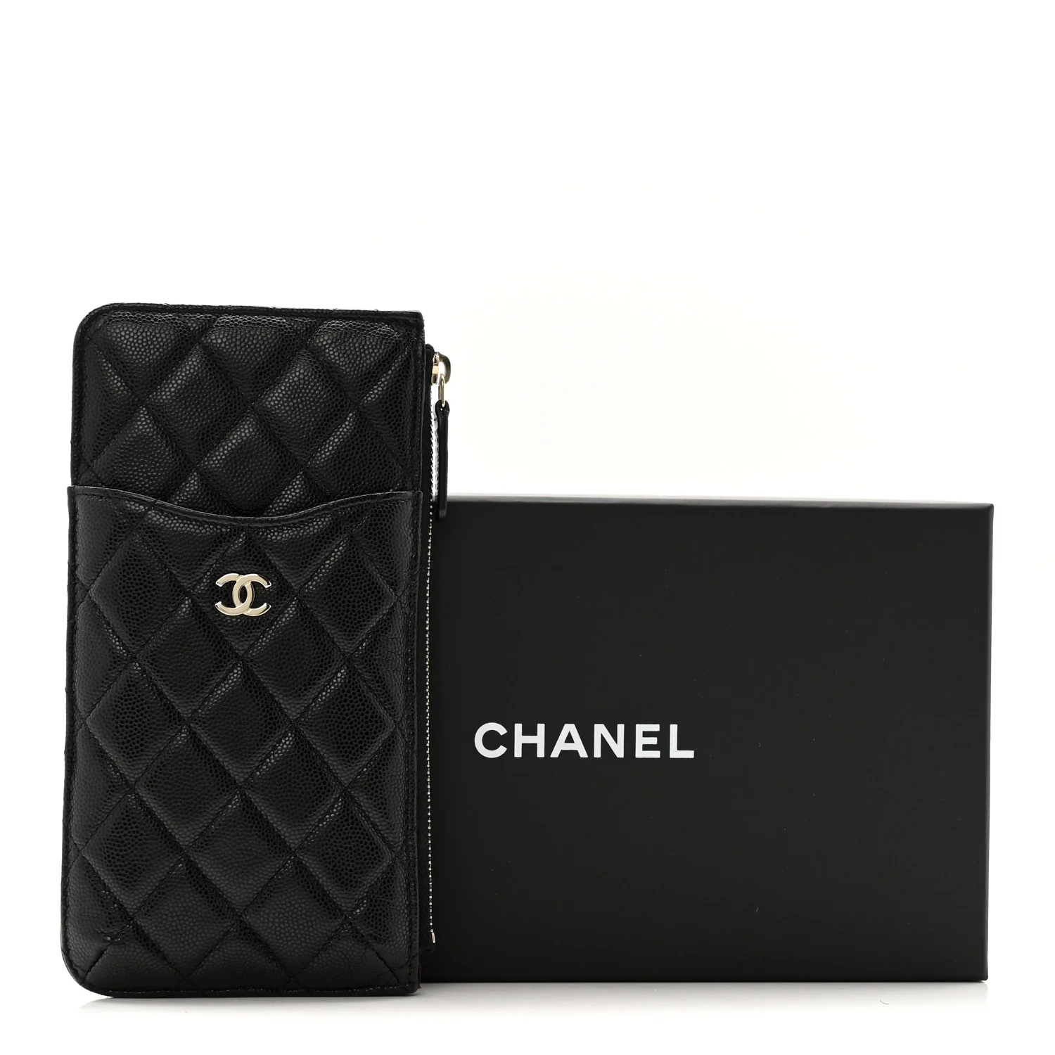 Caviar Quilted Classic iPhone Pouch Black - Image 10