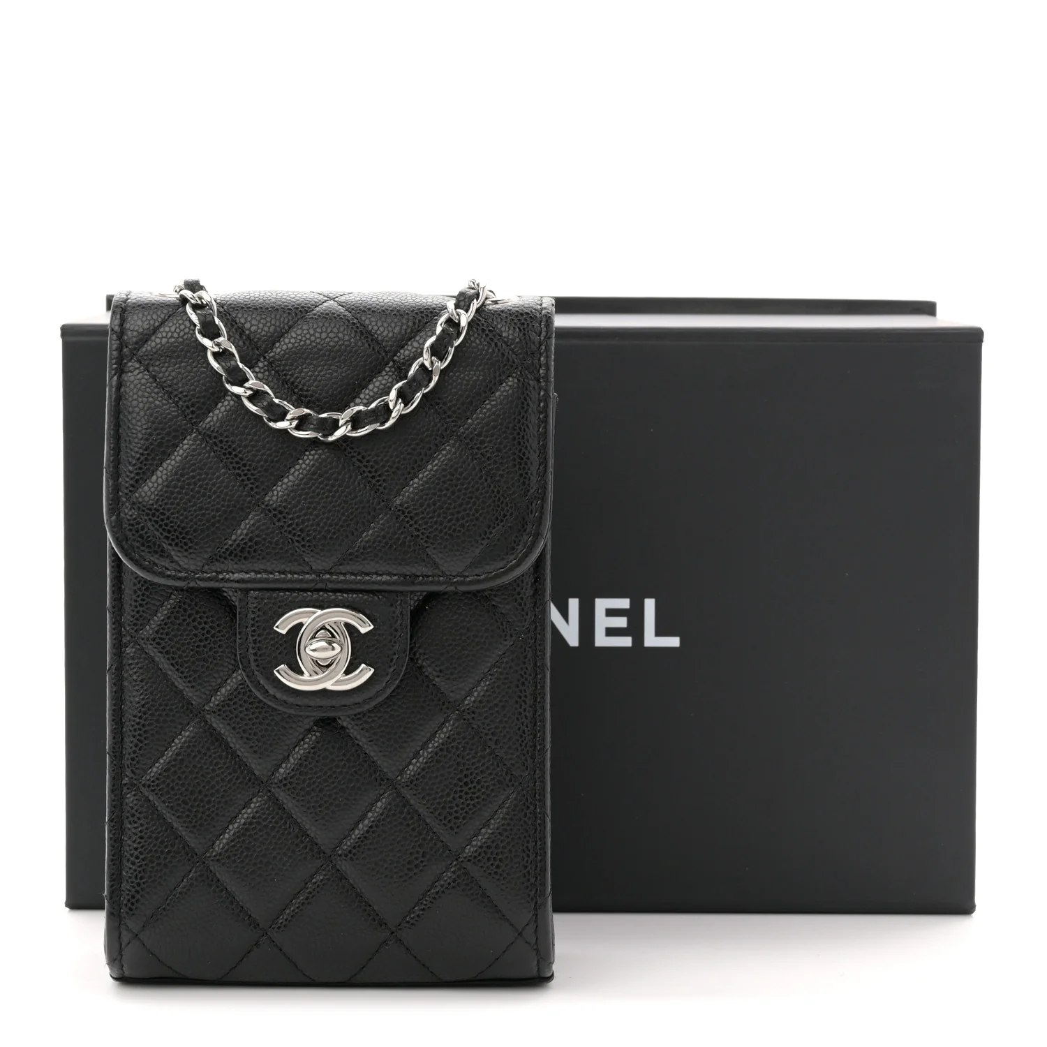 Caviar Quilted Classic Phone Holder Black - Image 11