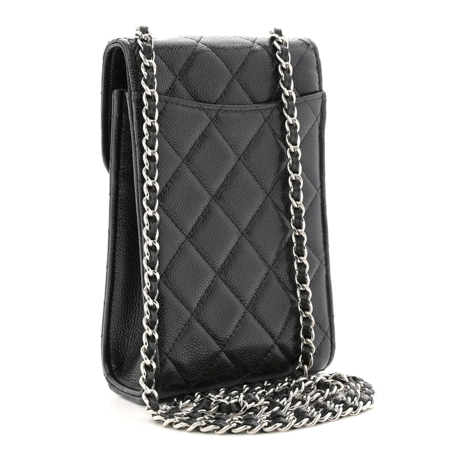 Caviar Quilted Classic Phone Holder Black - Image 3