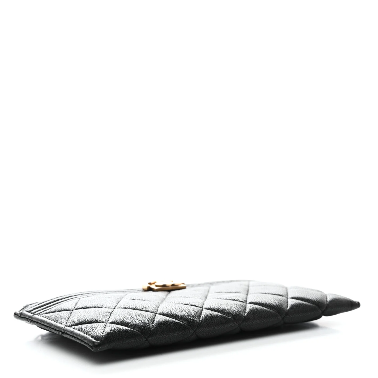Caviar Quilted Classic Zip Boy Pouch Black - Image 4