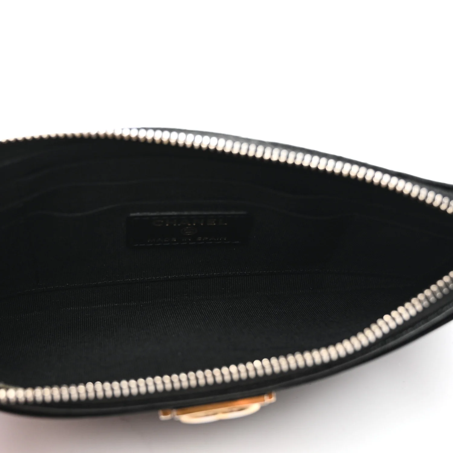 Caviar Quilted Classic Zip Boy Pouch Black - Image 5
