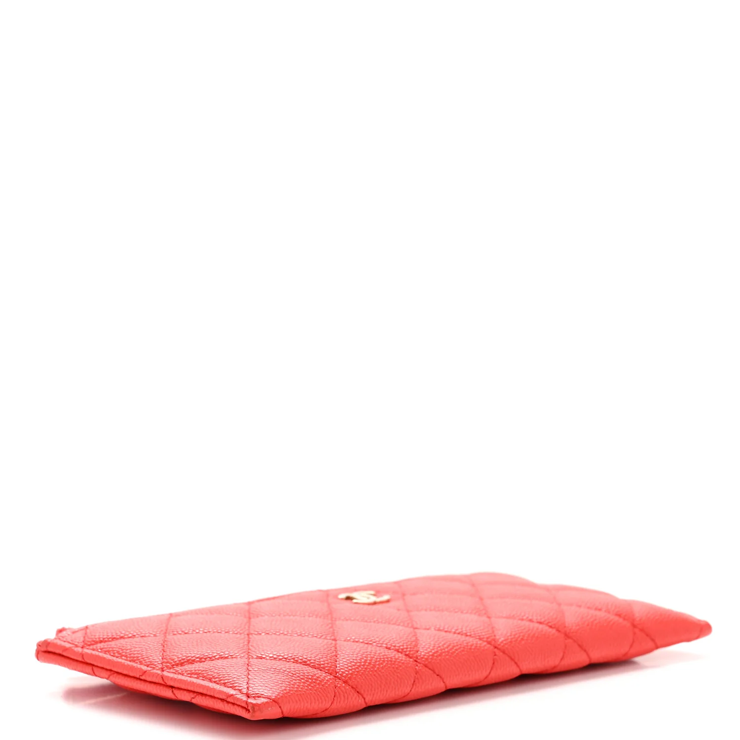 Caviar Quilted Classic Zip Pouch Red - Image 4