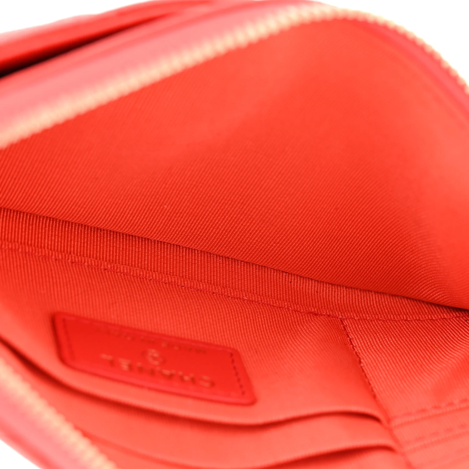 Caviar Quilted Classic Zip Pouch Red - Image 5