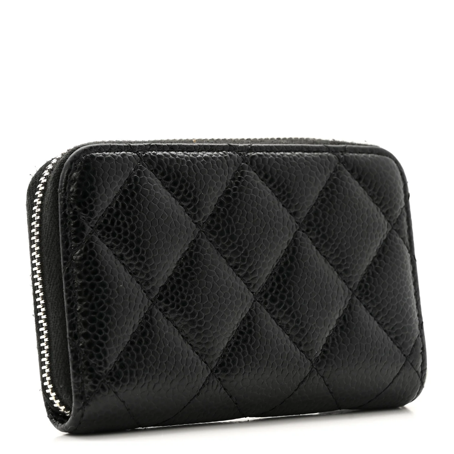 Caviar Quilted Classic Zipped Coin Purse Black - Image 3