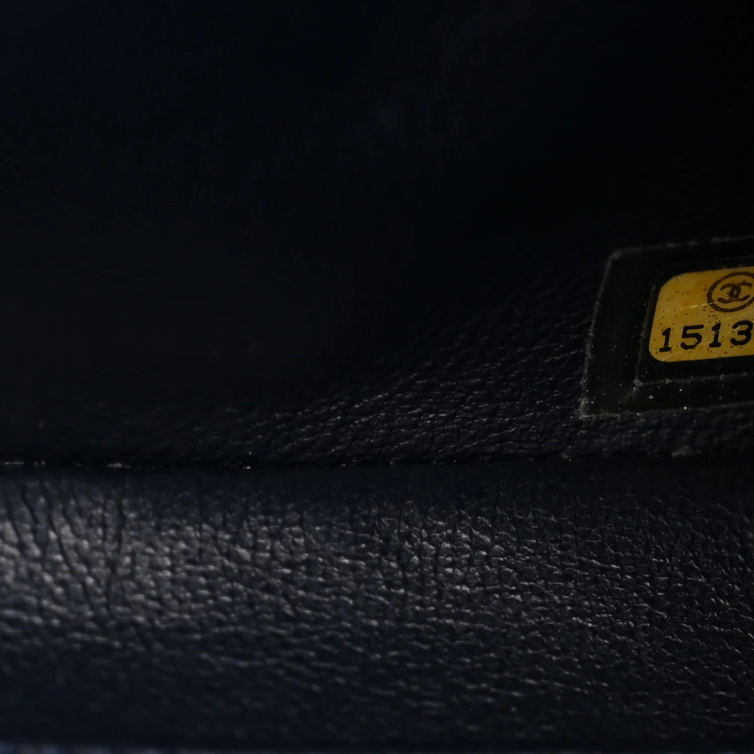Caviar Quilted Clutch With Chain Flap Navy Blue - Image 7