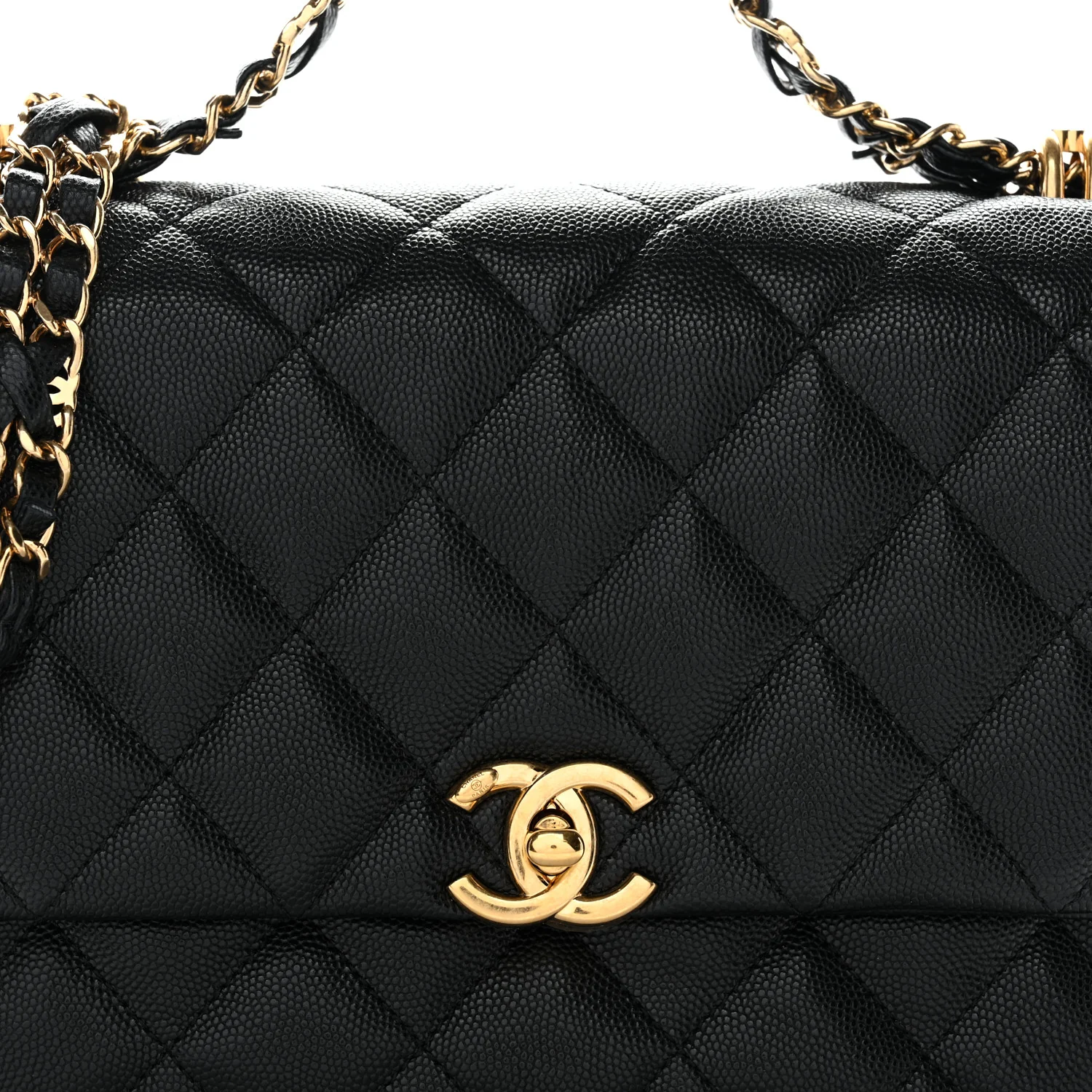 Caviar Quilted Coco First Flap Black - Image 8