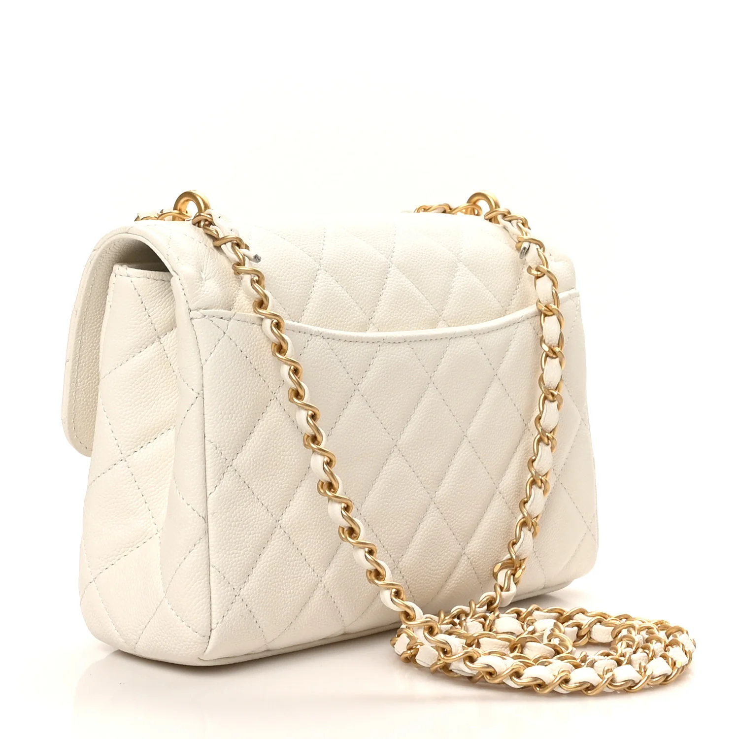 Caviar Quilted Coco First Flap White - Image 3