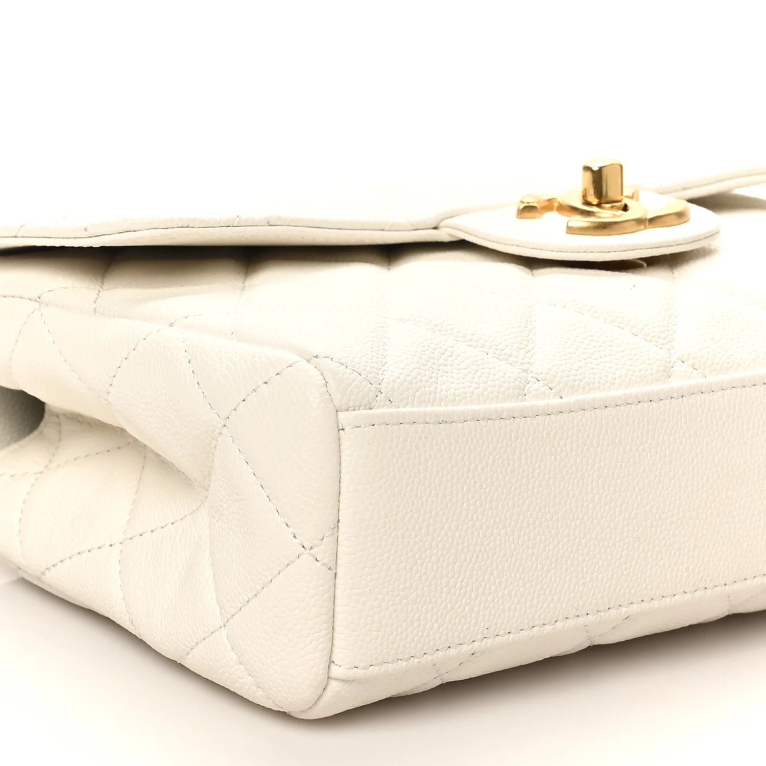 Caviar Quilted Coco First Flap White - Image 9