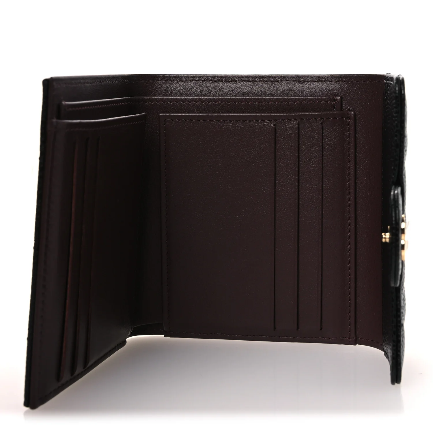 Caviar Quilted Compact Flap Wallet Black - Image 5